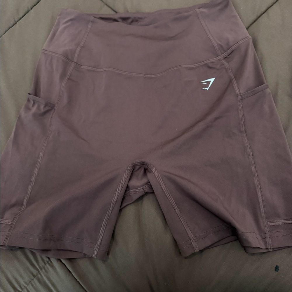 Gymshark Women's Dark Brown Bike Shorts